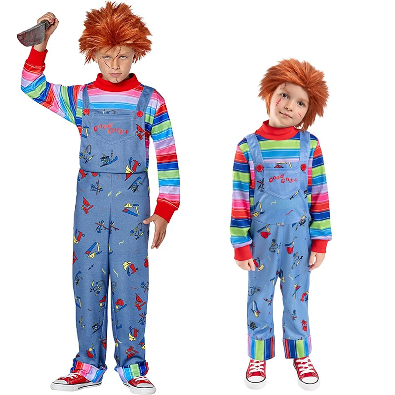 Creepy Kid In Chucky Costume [Child's Play Cosplay] Disfraz Bebe, Trajes  Para Niños, Halloween Disfraces | Child's Play Chucky Costume Cosplay Kids  Halloween Party Horror Fancy Dress 