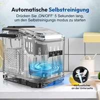 LOEFME Machine à Glaçons Portable 12kg/24h 9 Glaçons en 6-13 Min Écran LED avec Taille de Glaçons Réglable Réservoir d’Eau 1,4L pour Maison 5