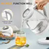 Electric Tea Kettle - CACHOO 1.7L Borosilicate Glass Electric Kettle with LED Indicator, Fast Boiling Hot Water Boiler 3