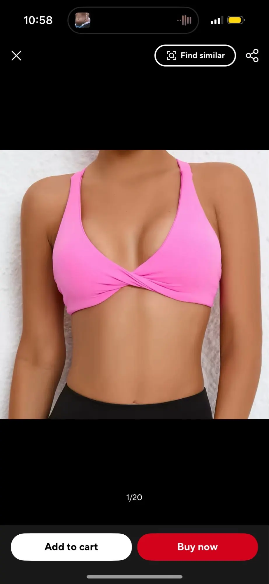 Sexy Deep V Strappy Backless High Support Sports Bralette photo review