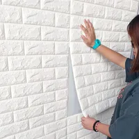 1-30Pcs 35cmx30 3D Wall Panels Stickers Wallpaper DIY Waterproof for Living Room Bedroom Kitchen Background Decoration 2
