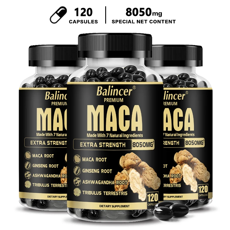 

Maca Root Energy Supplement - Men's Muscle Mass, Endurance and Strength, Performance, Vitality and Health