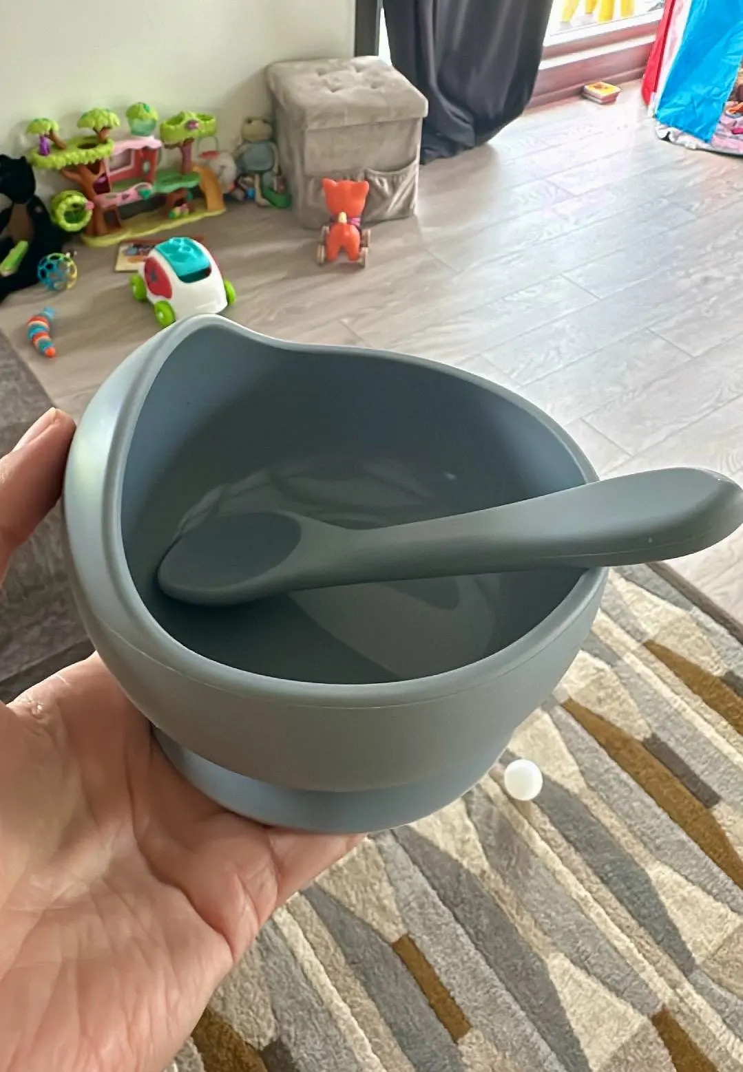 2PC Silicone Suction Bowls - Training Dinnerware for Babies Learning to Eat photo review