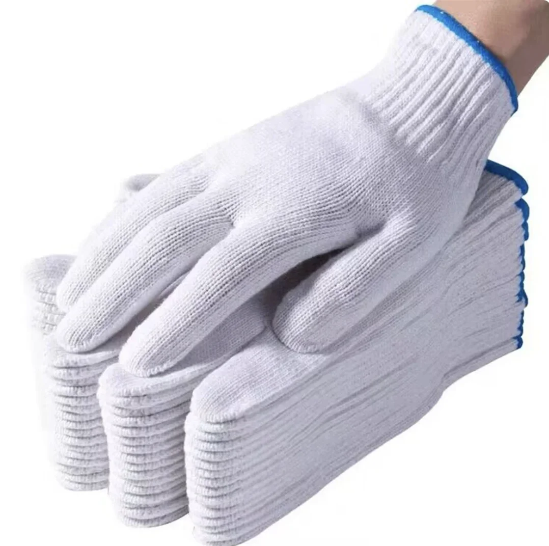 

Wear-resistant And Breathable Construction Welding Woodworking Work Gloves Cotton Yarn Anti Slip Knitted Gloves Labor Protection