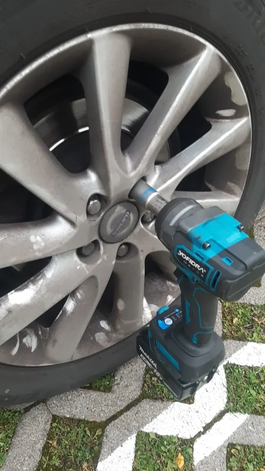 YOFIDRA Brushless 1200N.M Torque Electric Impact Wrench Cordless Electric Screwdriver Power Tools For Makita 18V Battery Pin photo review