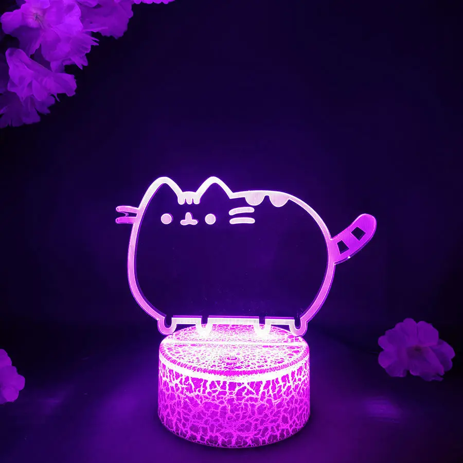 Kawai 3d Night Light Neon Cat Night Light Kawai Animal Light Cat