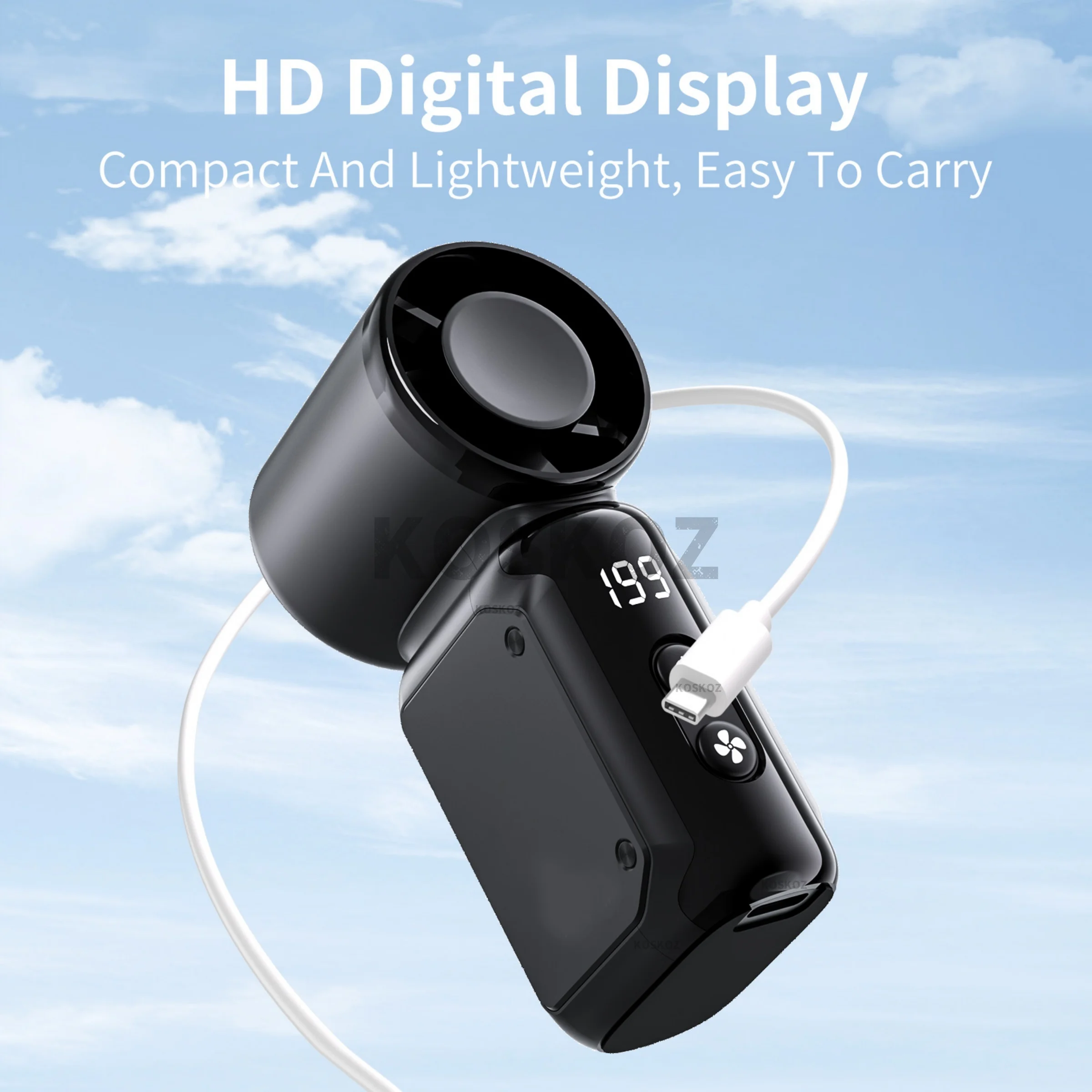 Compact USB Rechargeable Handheld Fan – Portable Pocket Design for Travel, Summer, Concerts, and More