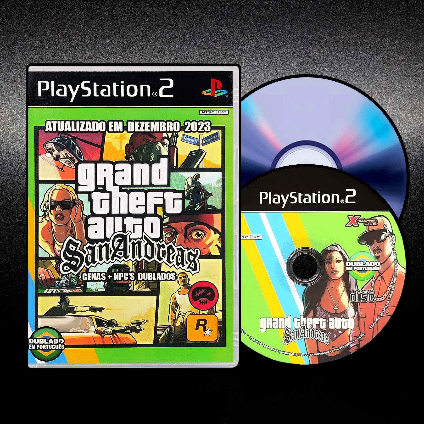 GTA San Andreas Dublado PTBR Game Repro Play 2 DVD Patch
