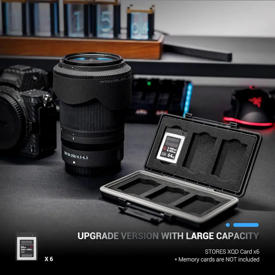 Jjc xqd cfexpressカードケースホルダー、nikon z8、z9、z6iii、z6ii