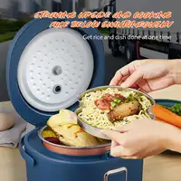 Cuisinière à riz portable 2L pour voiture et maison, 12V 24V 220V, trois tensions, universelle, antiadhésive, intelligente, mécanique, multicuiseur 5