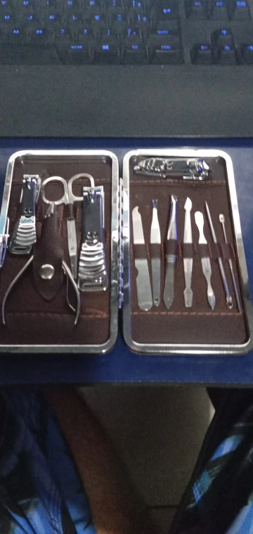 Kit Cortador De Unha Manicure Portatil Estojo Pinca Tesoura photo review