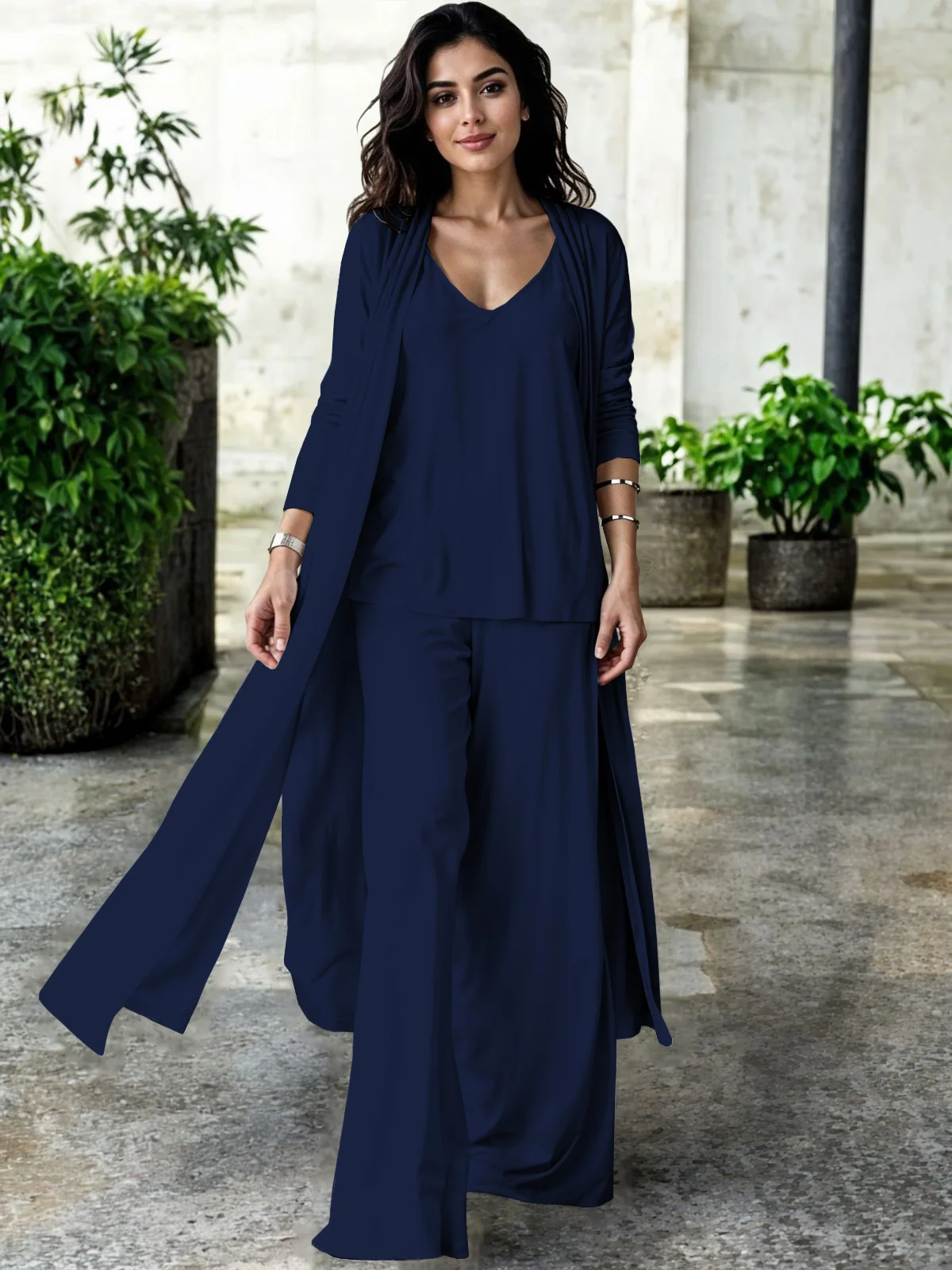 Conjunto Blusa, Pantalón Y Ensamble Para Mujer De Moda Casual Elegante