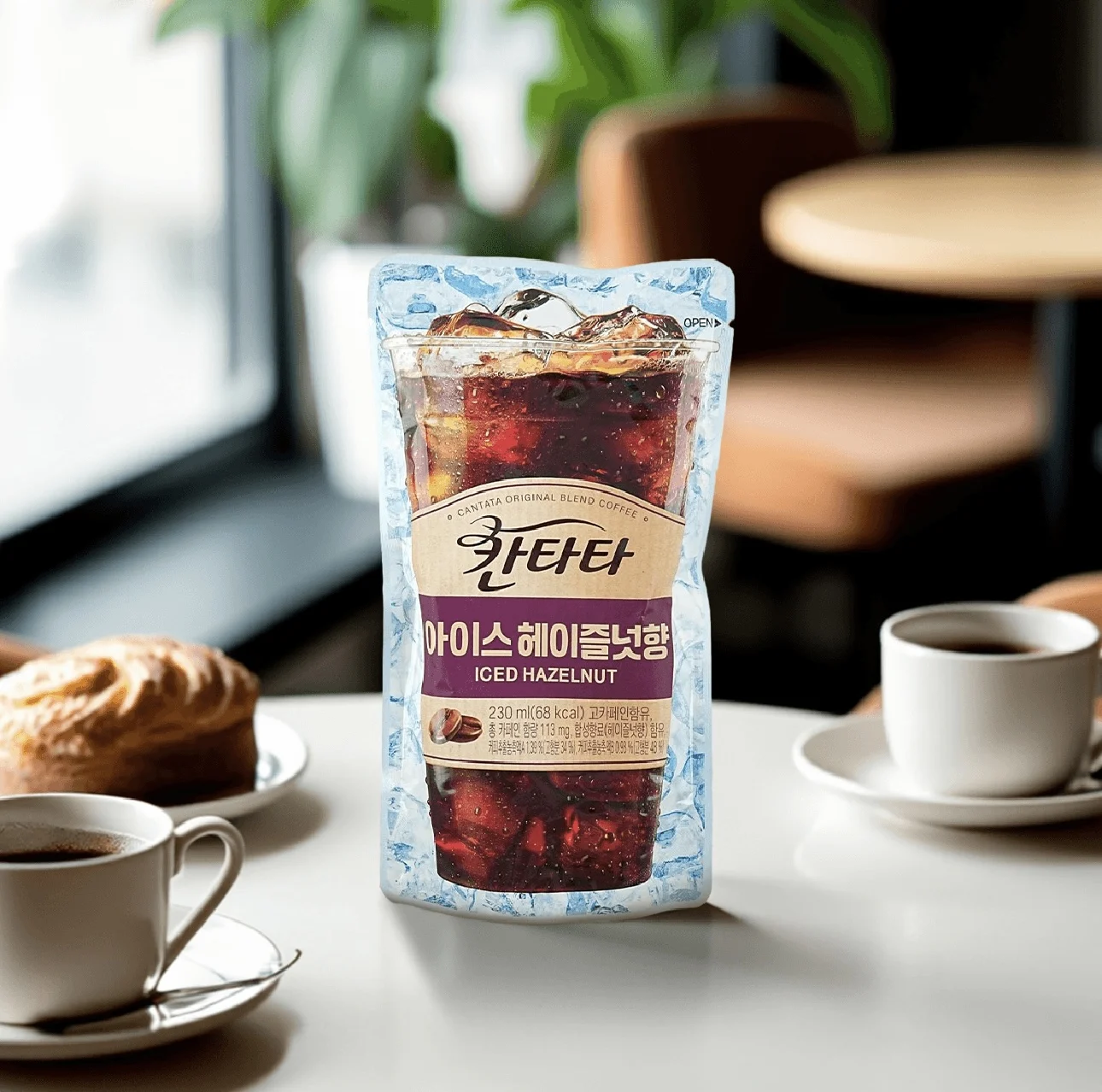 Curated visual reference: Gallery Detail: Cantata Iced Hazelnut Coffee Korean Cold Brew With Rich Nutty