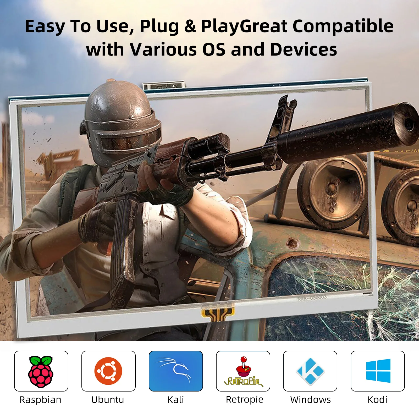 Raspberry Pi Screen Touchscreen Monitor HDMI TFT Mini Monitor 800x480 for Raspberry Pi computer monitor