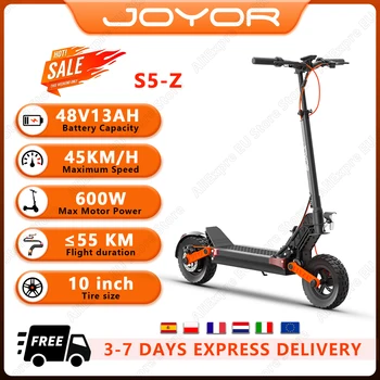 JOYOR S5-Z Scooter elettrico 600W 48 v13ah con indicatore di direzione Scooter elettrico 10 pollici fuoristrada pneumatico pneumatico ad alta sospensione City E-Scooter