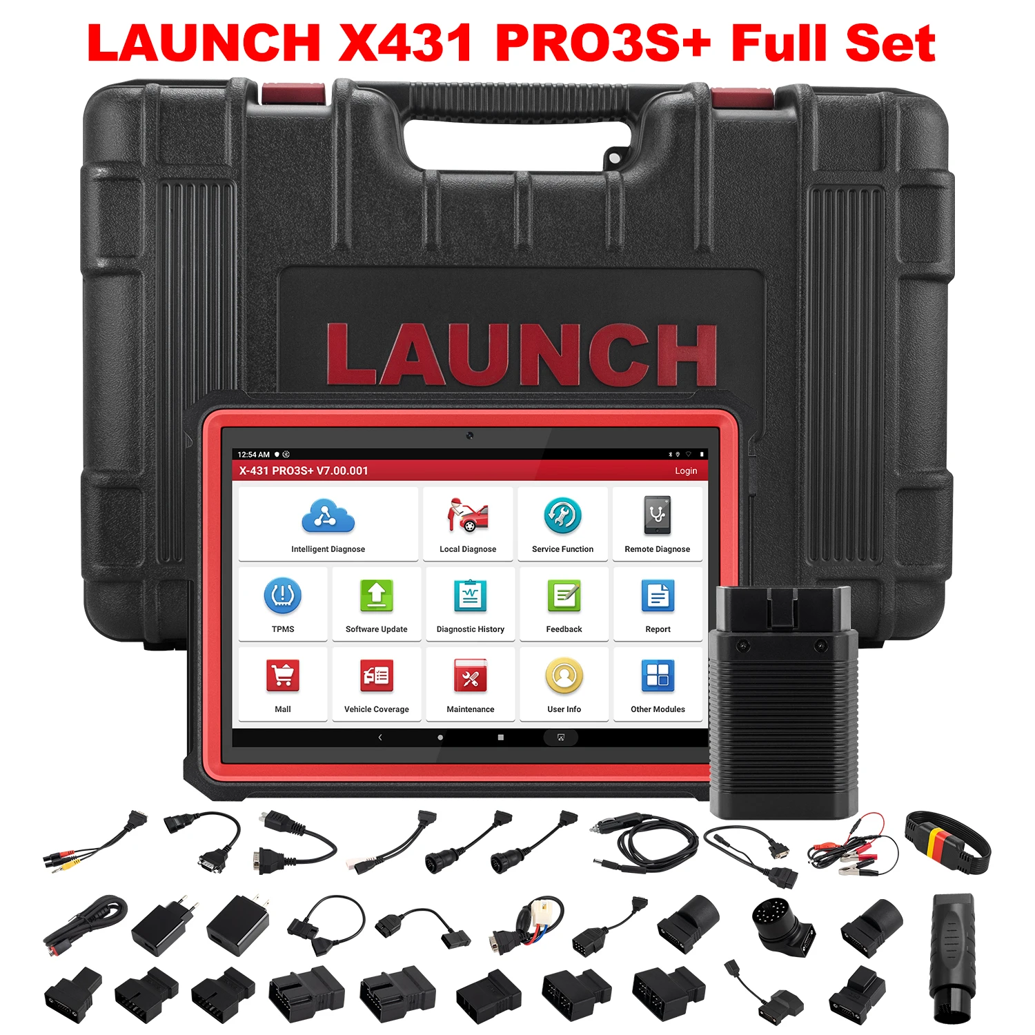 OBD2 ScannerLAUNCH X431 PRO3S PLUS 10.1 Inch Full System Professional  Diagnostic Tool ACTIVE TEST 31+ Reset And ECU Coding AliExpress