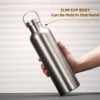 Stainless Steel Thermos Water Bottle Leak-proof Double Wall Large Capacity Wide Mouth Sports Water Bottles For Cycling 5