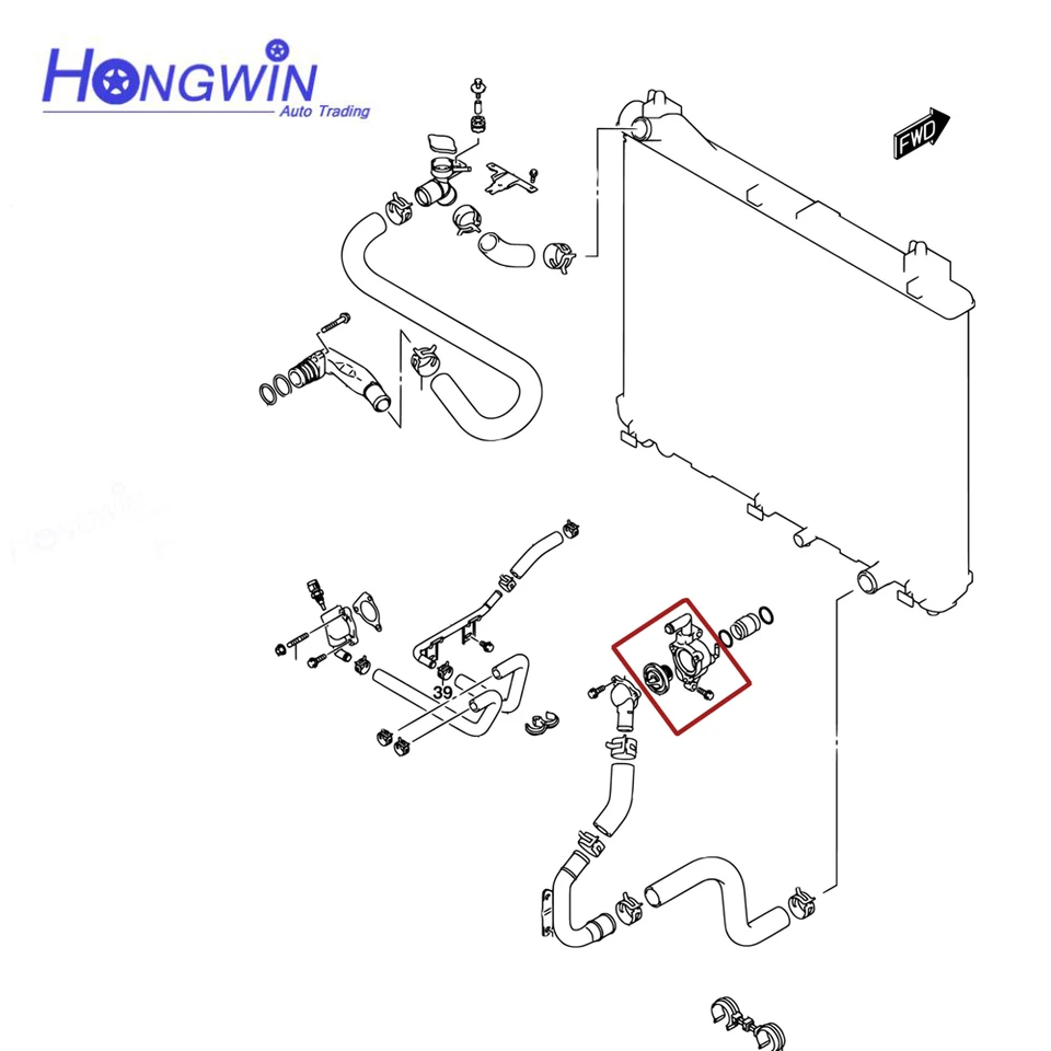 Thermostat Housing 17690-69G00 For Suzuki Jimny JB43W 1998-2019