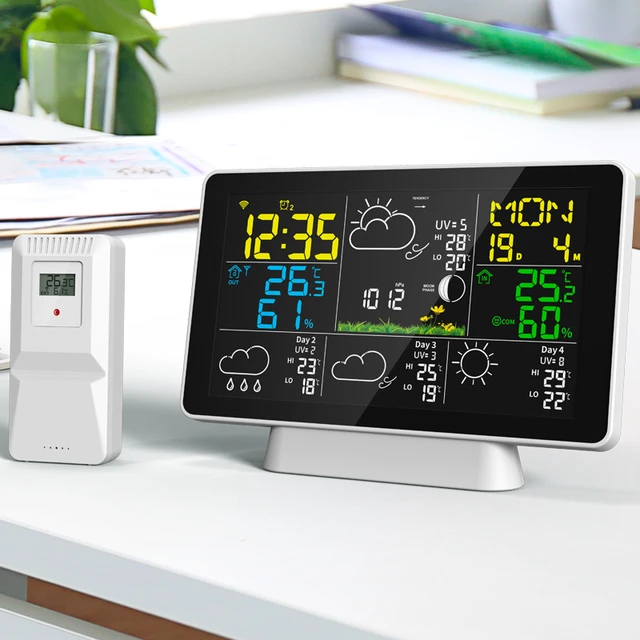 Tuya WIFI LCD Weather Station Wireless Digital Thermometer Electric Indoor/Outdoor Thermometer Hygrometer with Wireless Sensor - Image 2