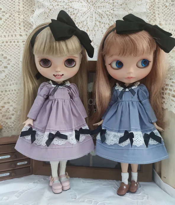 

Юбка для куклы Blythe в стиле ретро Alice, аксессуары для волос 1/6 BJD для Pullip,Ob22,Ob24, Licca, 2 шт.