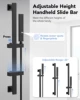 EVERSTEIN Wall Mounted Shower Faucet System Bathroom 12 inch Shower Head with Rough Valve 6 Body Massage Jets & Handheld Spray 6