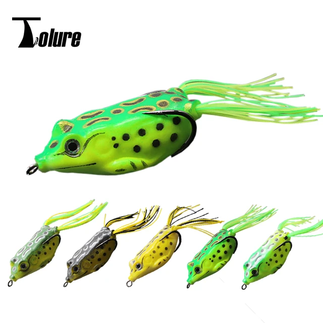 Fishing Tackle Lures Float Frog Hollow Yellow-Black