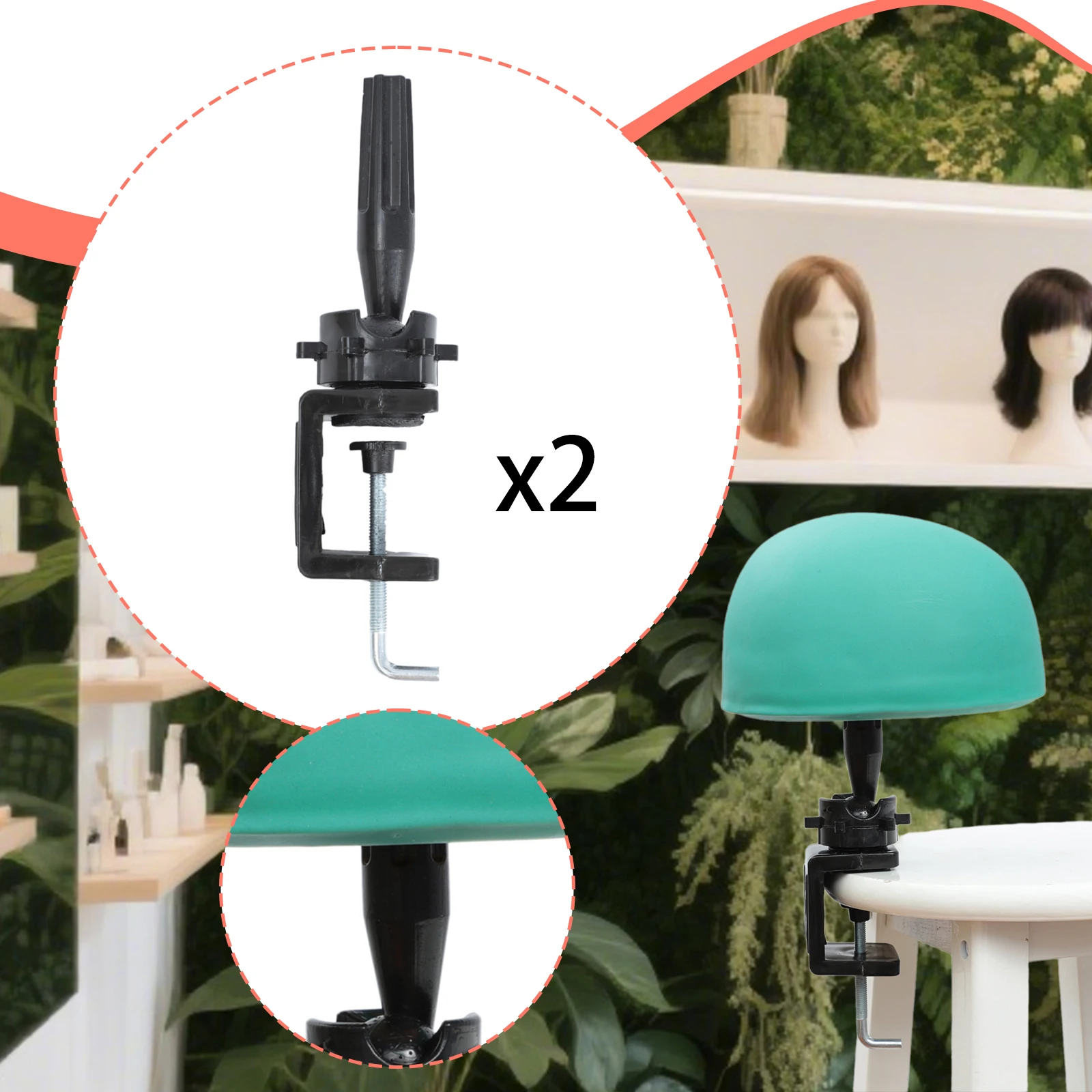 가발 헤드 브래킷 가발 마네킹 헤드 스탠드 미용 훈련 캔버스 헤드 트레이닝 헤드 모자 디스플레이 가발 홀더 모델