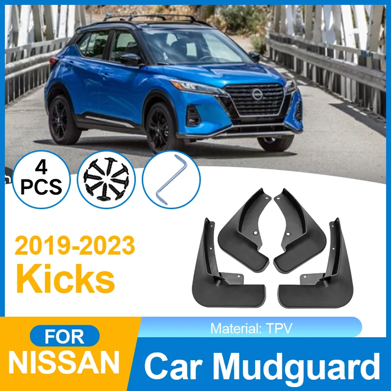 

4 Pcs Car Mud Flaps Mudflaps Splash Guards Mud Flap Mudguards Fender for Nissan Kicks SR P15 2017 2018 2019 2020 2021 2022 2023