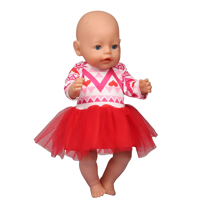 43 Cm Baby New Born Doll Clothes Wool Cute Santa Claus, Tree, Elk Christmas Clothes Suit For American 18 Inch Girl Doll Toy Gift