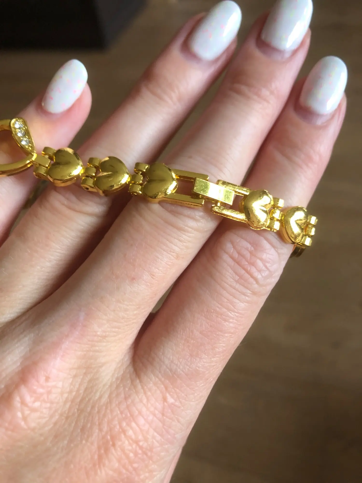 Elegant Two Bracelets For Women, Golden, Shiny, Small Dial, Quartz, With Box photo review