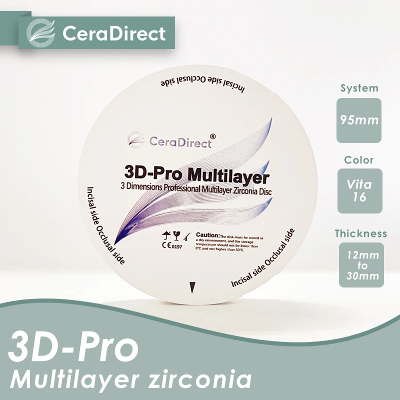 

Ceradirect 3D Pro Multilayer Zirconia Zirkonzahn System(95mm)——for Dental Lab CAD/CAM