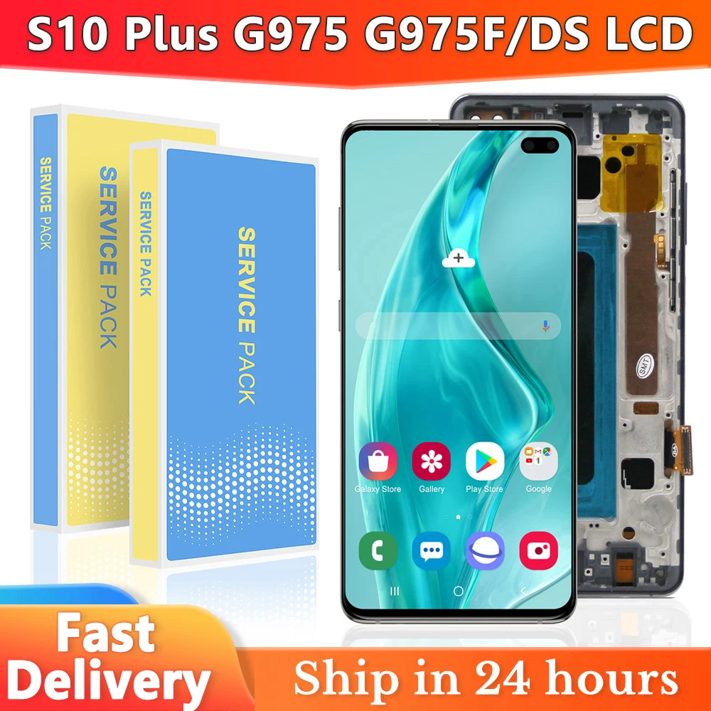Qualità Tft Per Samsung S10 Plus G975 G975F/Ds Display Lcd Touch Screen Digitizer Per Samsung S10 + Lcd Con Cornice