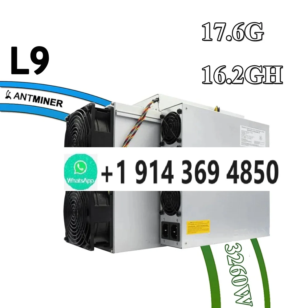도지 라이트코인 LTC 코인 Asic 채굴 재고, 새로운 앤트마이너 L9 16GH/S 3360W, 직송