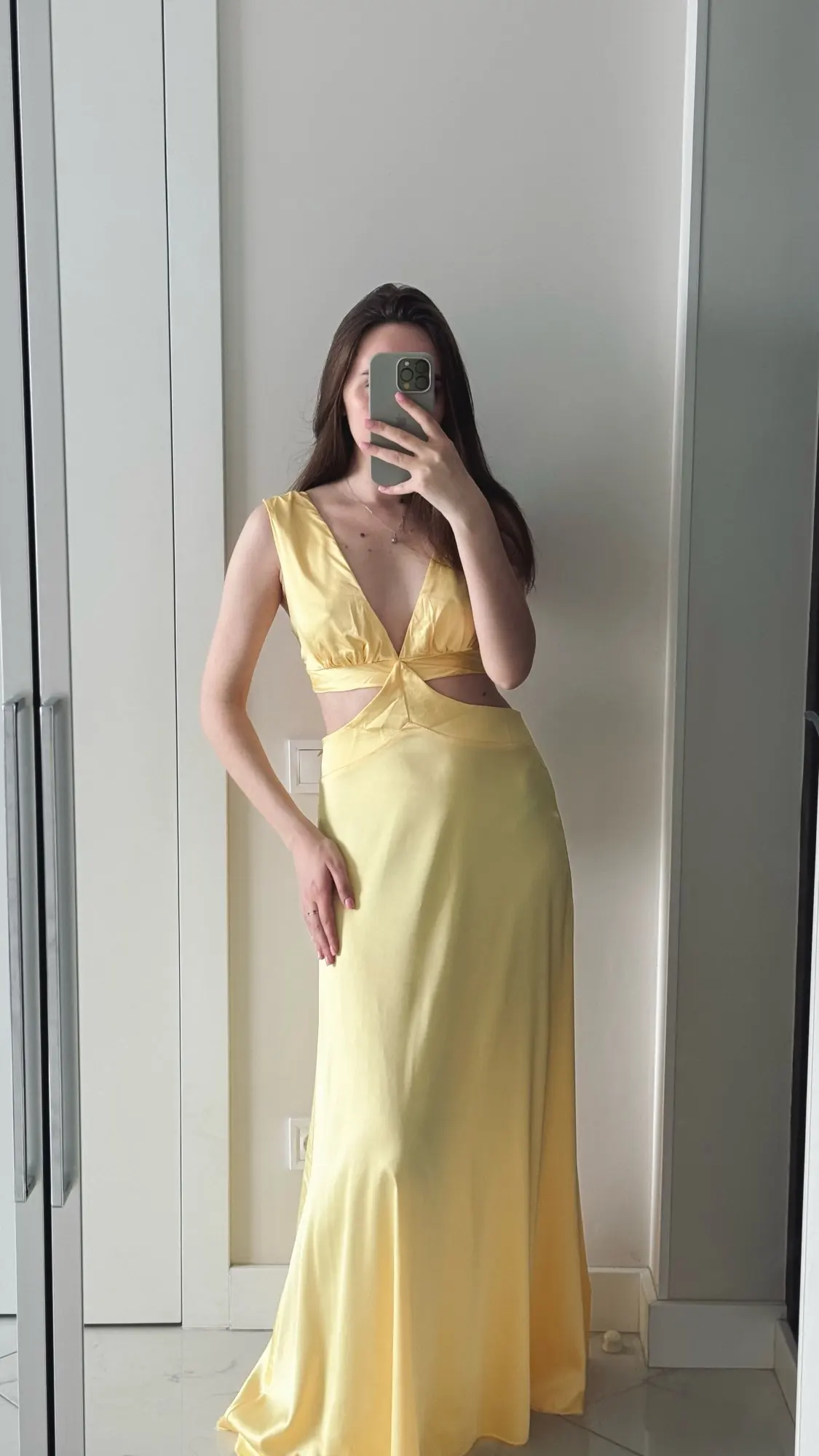 Long Dress Sleeveless Slit Beach Vacation Dress Solid Color High Waist Bodycon Women's Dress