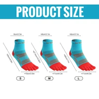 WRELS 1/2/3 paires chaussettes à orteils cinq Performance athlétique course évacuation de l'humidité anti-dérapant cinq doigts chaussettes à Compression orteil chaussettes 6