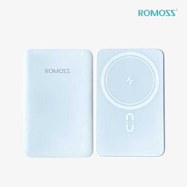 무선 충전이 가능한 Romos 맥세이프 고속 무선 충전 보조 배터리