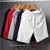 2025 White Shorts Men Japanese Style Polyester Running Sport Shorts for Men Casual Summer Elastic Waist Solid Shorts Clothing 1