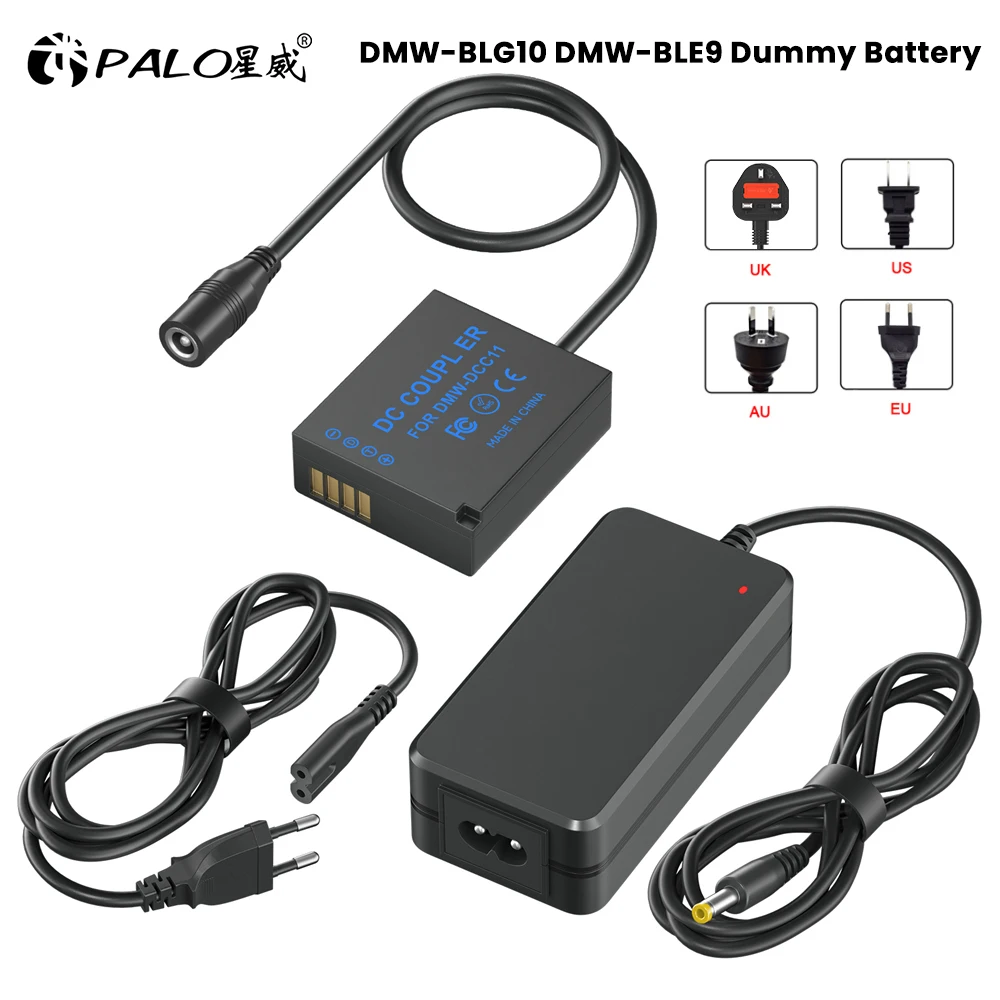 Dmw-Blg10 Dmw-Ble9 Kit Adattatore Ca Per Alimentazione A Batteria Fittizia Per Panasonic Dc-Tz202 Tz220 Lx100M2 Gx7Mk3 Gx7 Mark Iii Gx9 Tx2