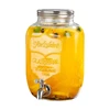 Hot Selling 4L Glass Mason Jar with Metal Lids, Metal Stand And Tap For Lemon Water 5