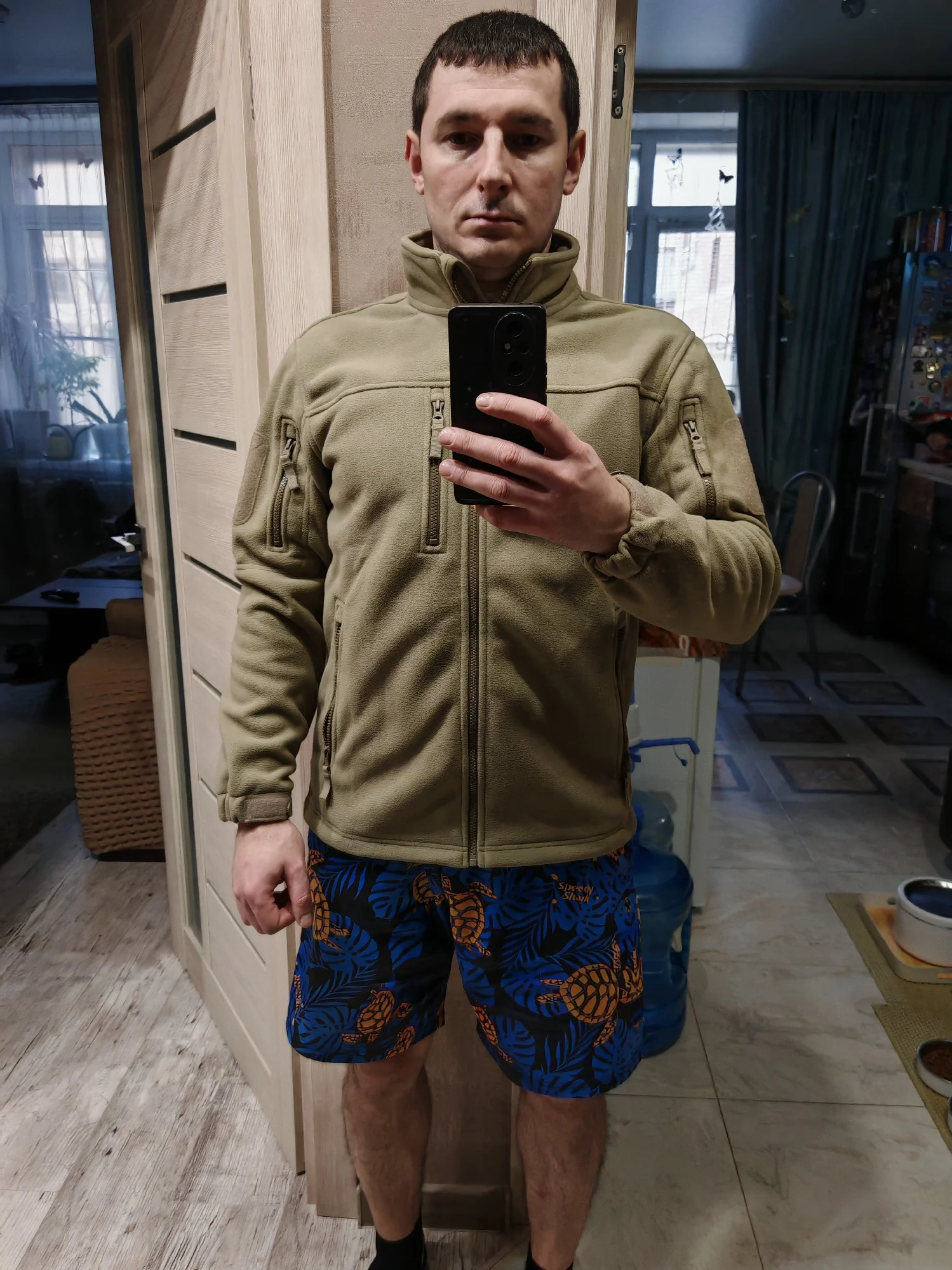 Men's Tech Fleece- Light Weight Utility Zip Up Streetwear Coat