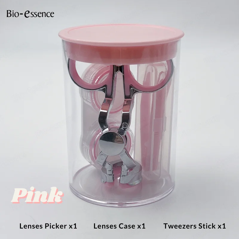 1 Set Contact Lenses Case Tweezers Stick Contacts Lens Picker Durable Plastic Portable Contacts Lens Pick&Wear Tools