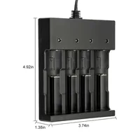 Skywolfeye 4 Bay Smart Universal Charger for 3.7V Rechargeable Li-ion Batteries Compatible 18650 26650 22650 14500 16340(CR123) - Image 2