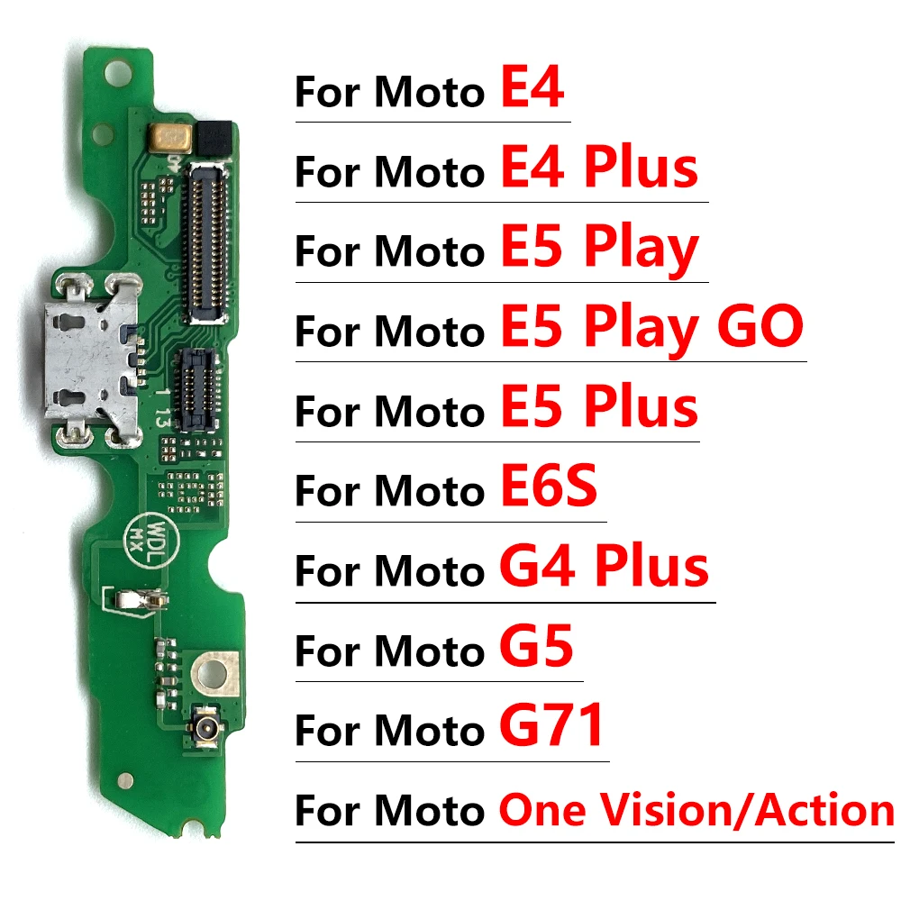 

10 шт. для Moto G5 G71 E6S E4 Plus G4 E5 Play Go One Action Vision USB-порт для зарядки, соединительная плата, гибкий кабель