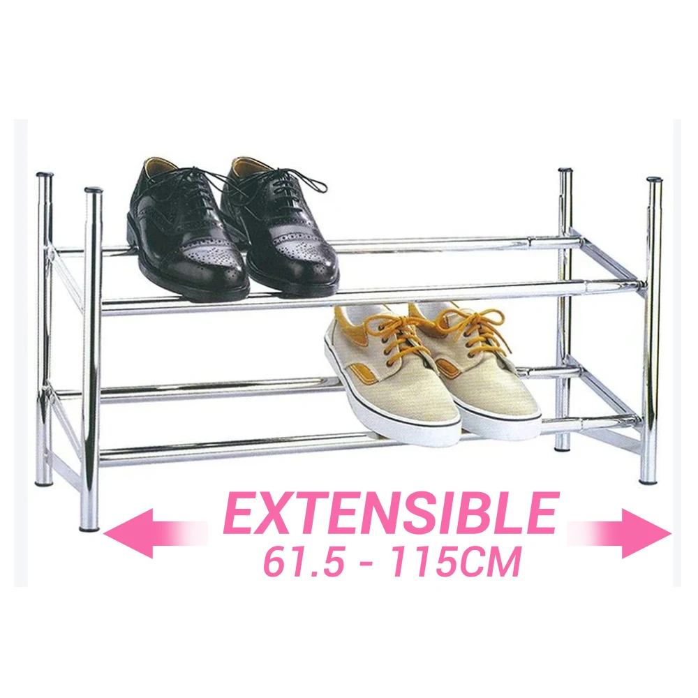 zapatero organizador de zapatillas recibidor salón dormitorio 2 baldas diseño extensible para 12 pares mueble zapatero cromado - AliExpress