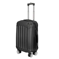 Ensemble de valises rigides en ABS, ensemble de bagages de 3 pièces, avec poignée télescopique et serrure à combinaison, pour les voyages d'affaires, noir 8