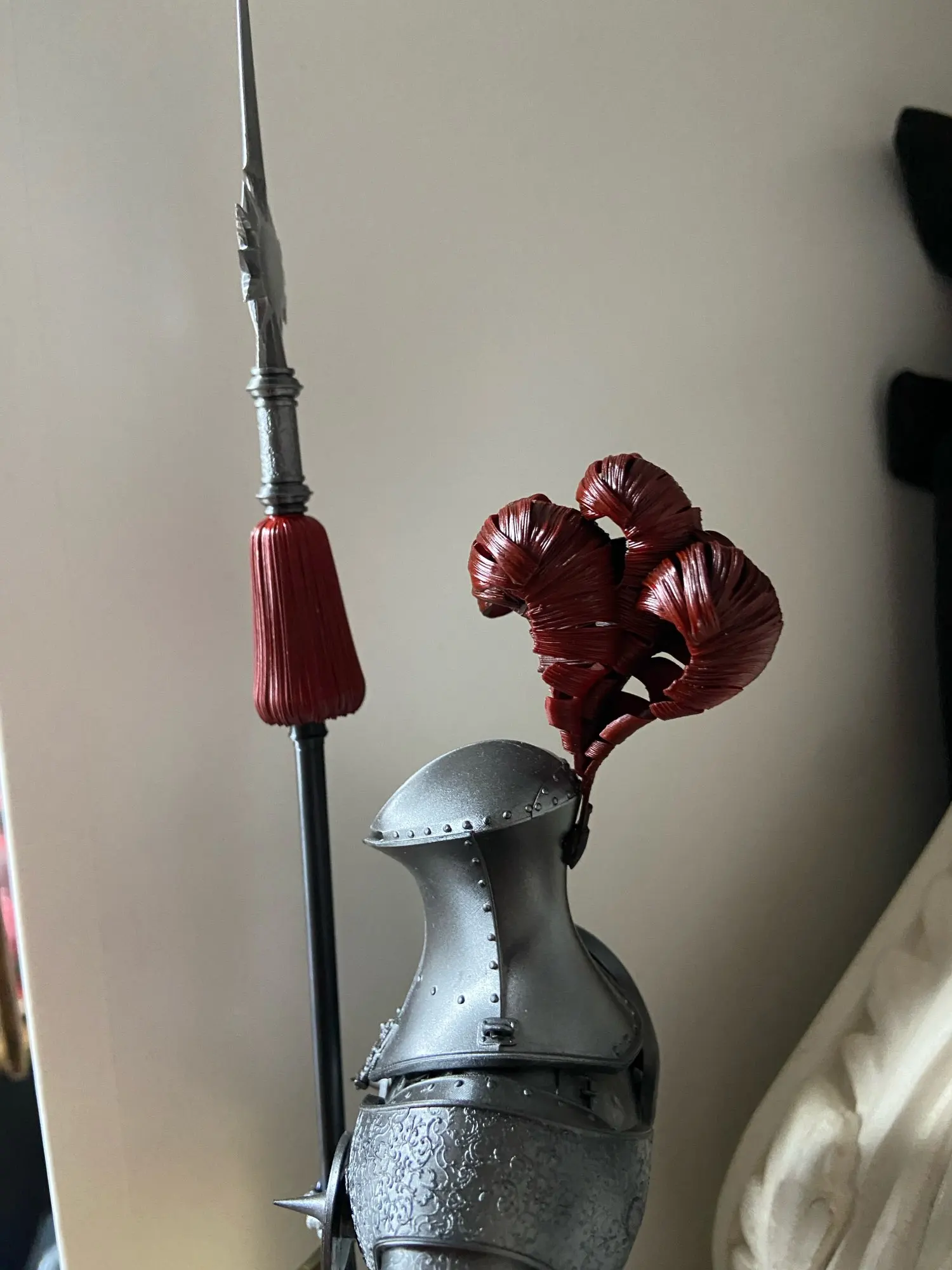 Miniature Resin European Knight with Spear – Desktop Decoration