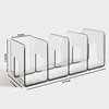 Transparent Acrylic L-Type Bookend Four-Shelf Desktop File Storage Display Bookshelf Office Organizational Tool for Home Use 5