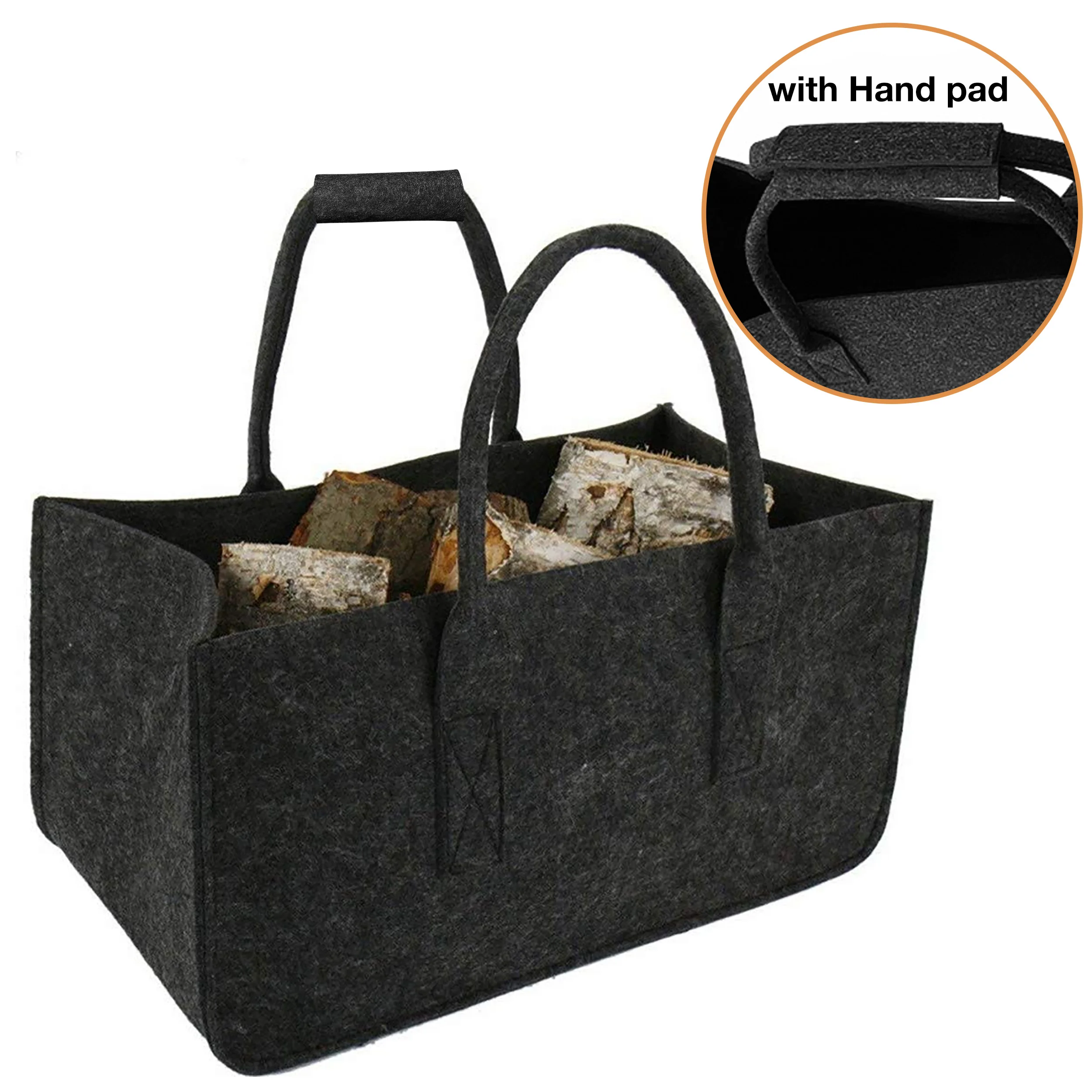 Firewood Carrier Log Tote Bag Storage Bag Shopping Bag Fireplace Log Carrier Holders Woodpile Rack