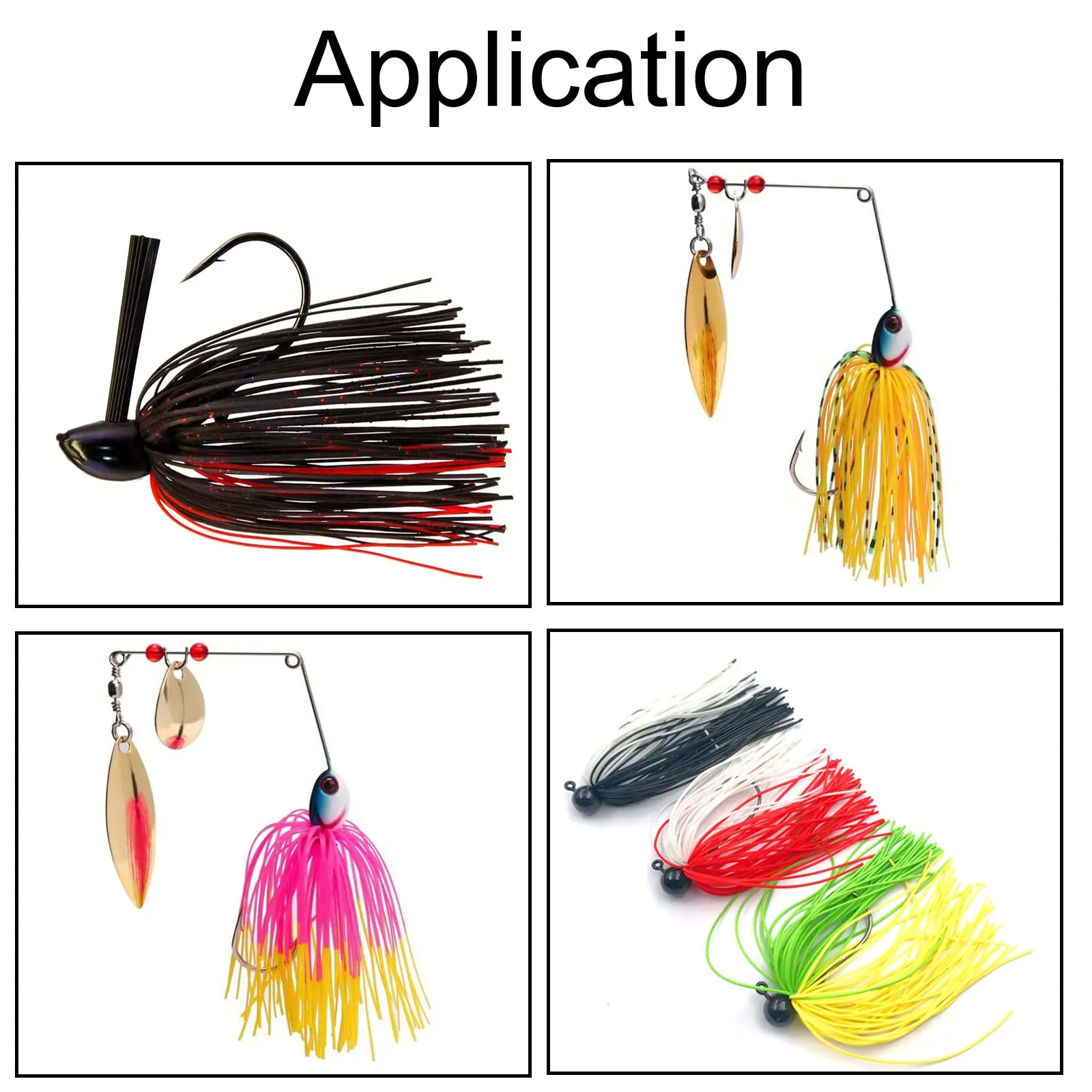 Ricambi Esche Jig Silicone 5 Pezzi 5 Gonne In Silicone Cromato Argento Per Esche Jig E Spinnerbait - Ricambi Per Costruzione Esche Gonne Silicone Esche