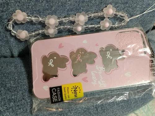 Pink Bunny iPhone Case, customer photo